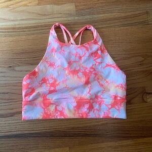 Lululemon EUC Energy Bra High Neck Long Line Shibori 10